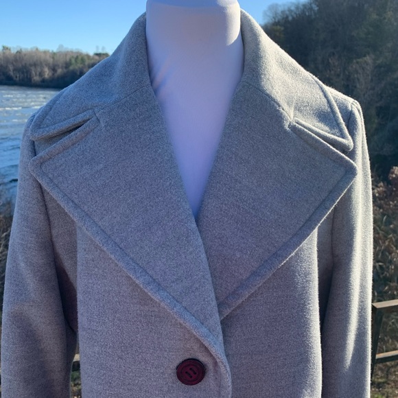 Calvin Klein 3 button coat light grey single breasted large 14 - Picture 13 of 16